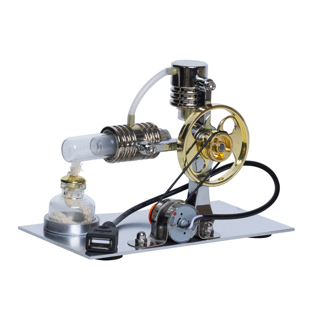 Stirling engine model, steam physics, science small production