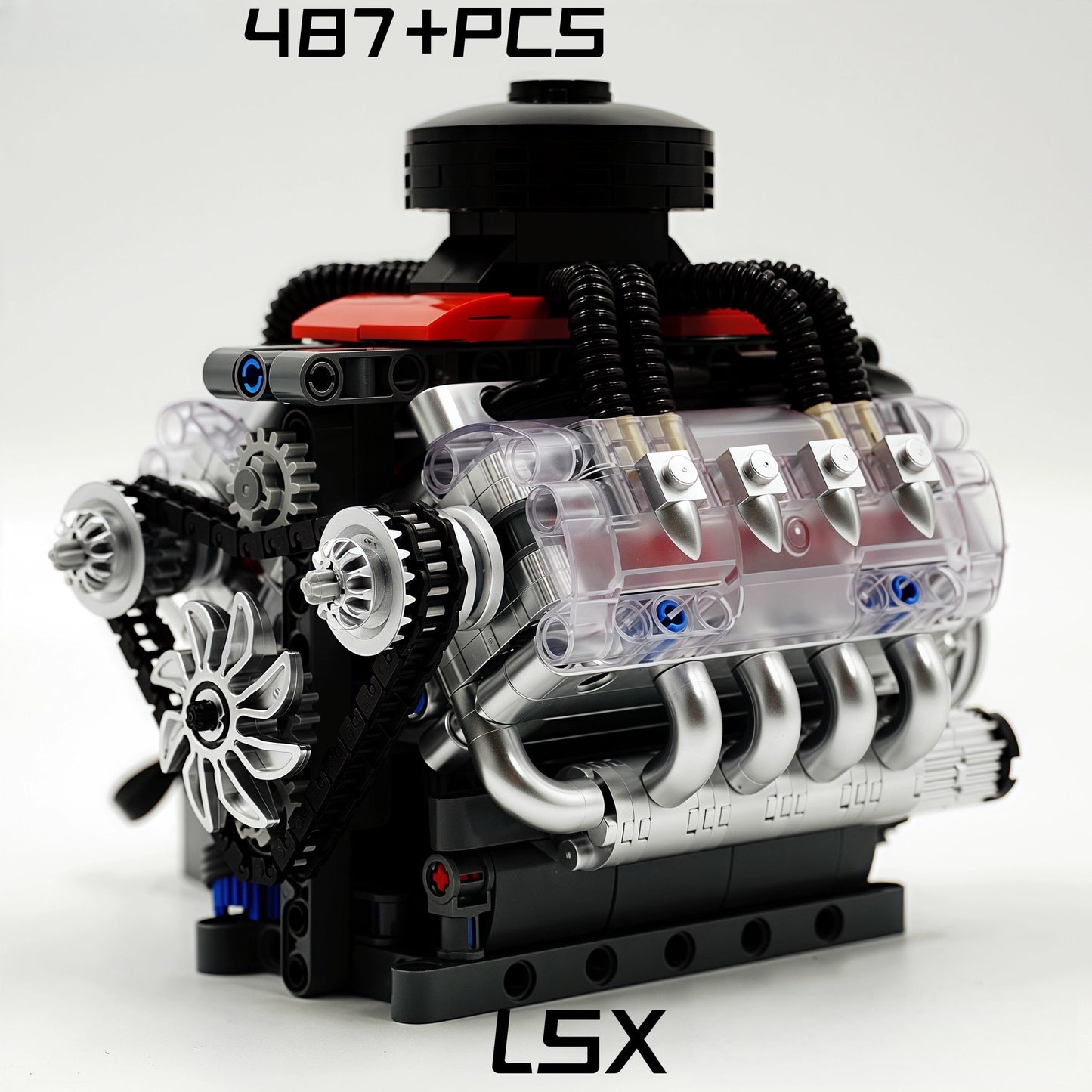 German car engine mechanical building block model electric ornament remote control engine educational toys assembly gift men