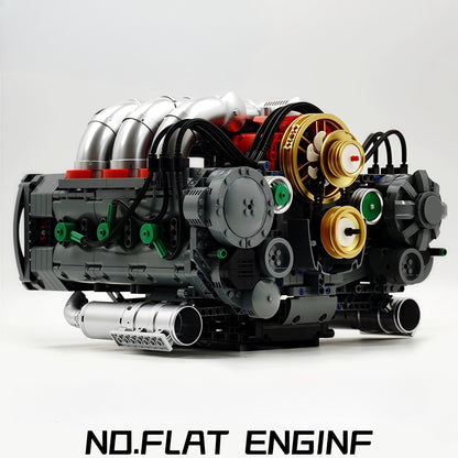 German car engine mechanical building block model electric ornament remote control engine educational toys assembly gift men