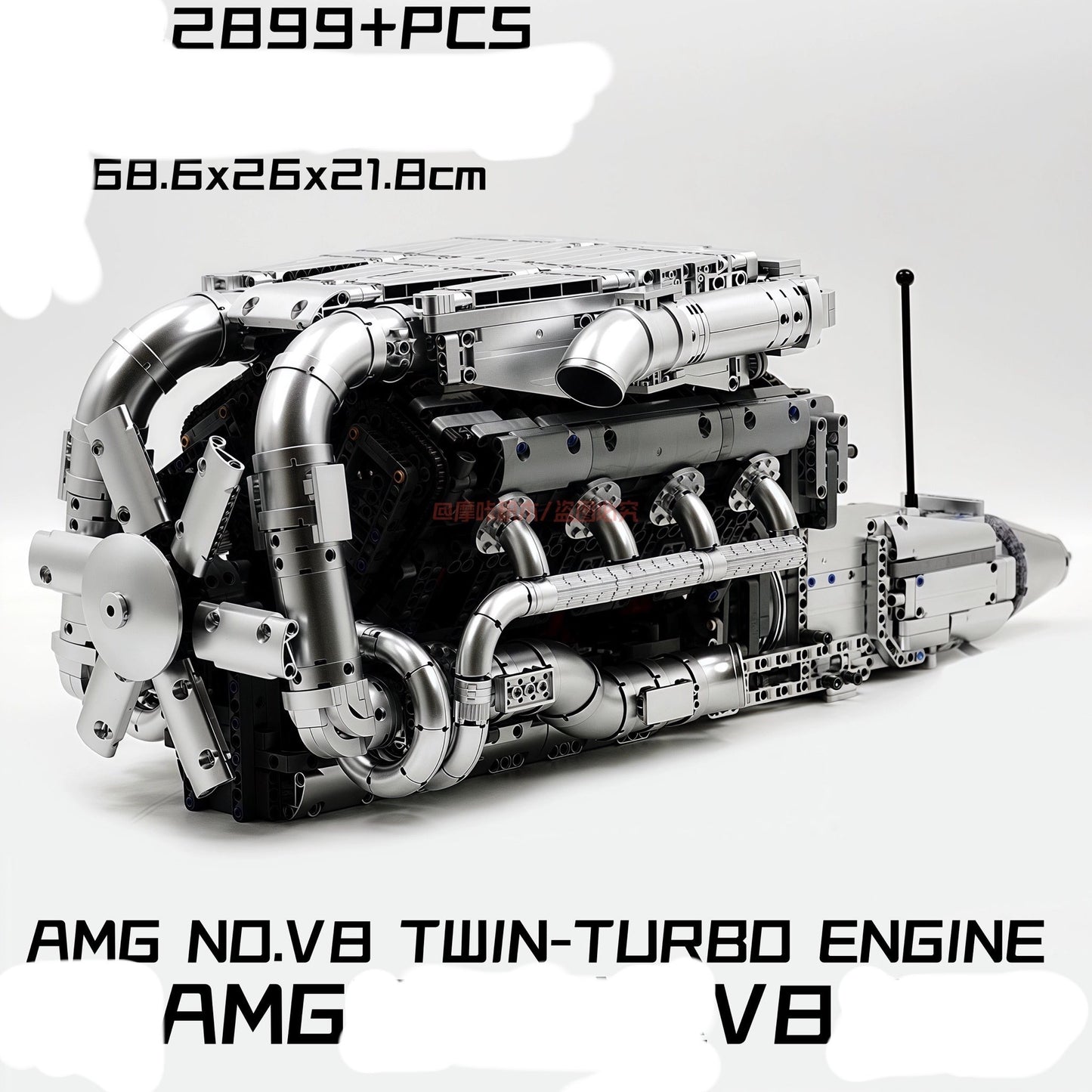 German car engine mechanical building block model electric ornament remote control engine educational toys assembly gift men