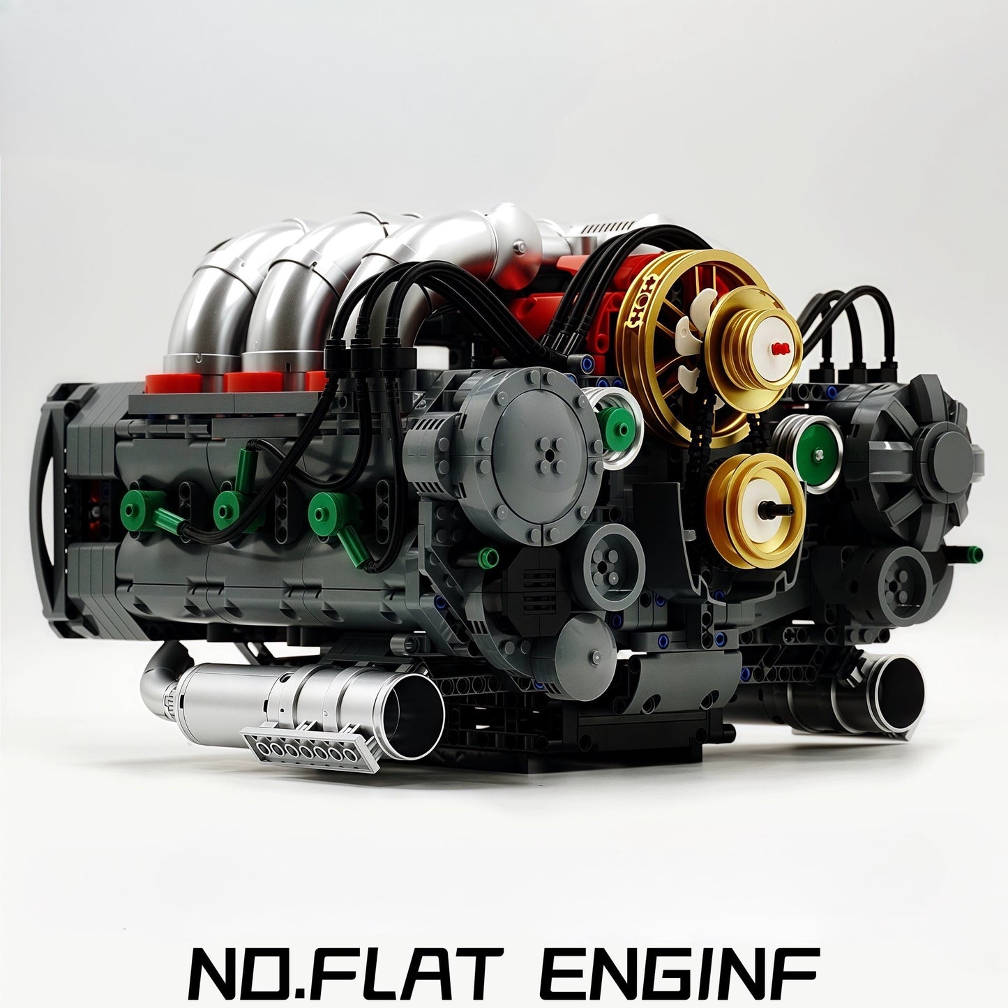 German car engine mechanical building block model electric ornament remote control engine educational toys assembly gift men