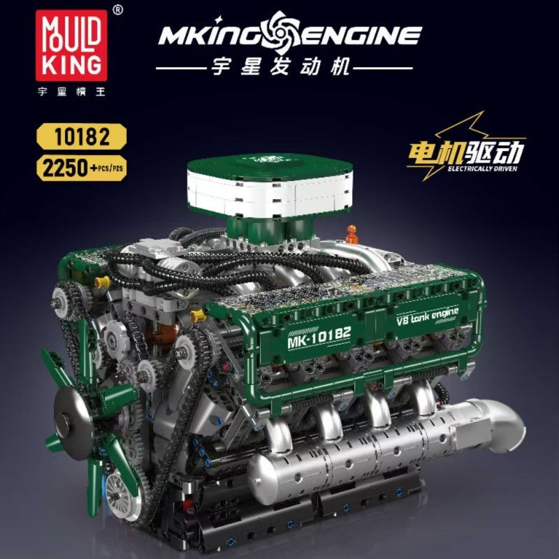 V8 engine engine model mechanical assembly building blocks
