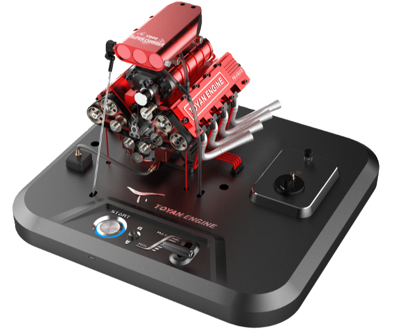 Tuoyang V8 engine all-metal mechanical assembly model fuel mini eight-cylinder engine, can run !