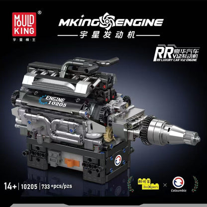 V8 engine engine model mechanical assembly building blocks