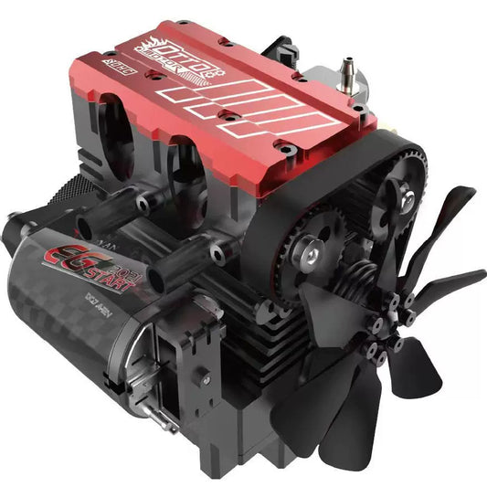 Assembled model of Toyang engine four-stroke inline twin methanol engine FS-L200AC-OT