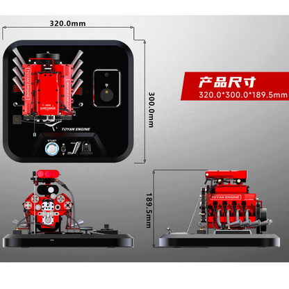Tuoyang V8 engine all-metal mechanical assembly model fuel mini eight-cylinder engine, can run !