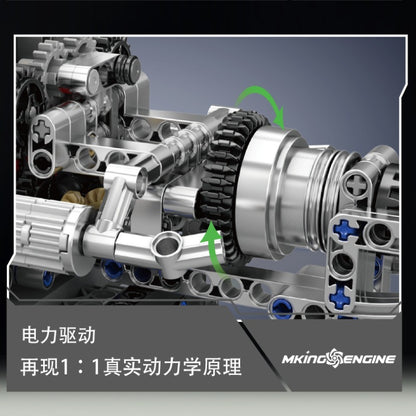 V8 engine engine model mechanical assembly building blocks