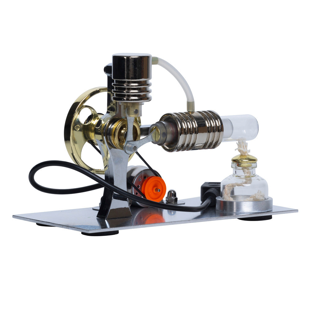 Stirling engine model, steam physics, science small production