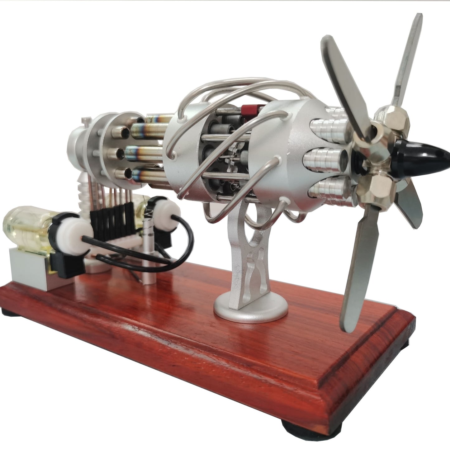 16 swash plate Stirling engine model external combustion engine
