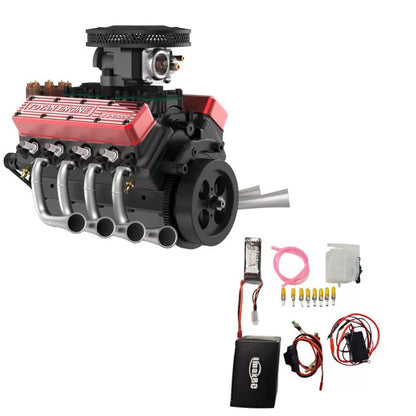 Tuoyang V8 engine all-metal mechanical assembly model fuel mini eight-cylinder engine, can run !