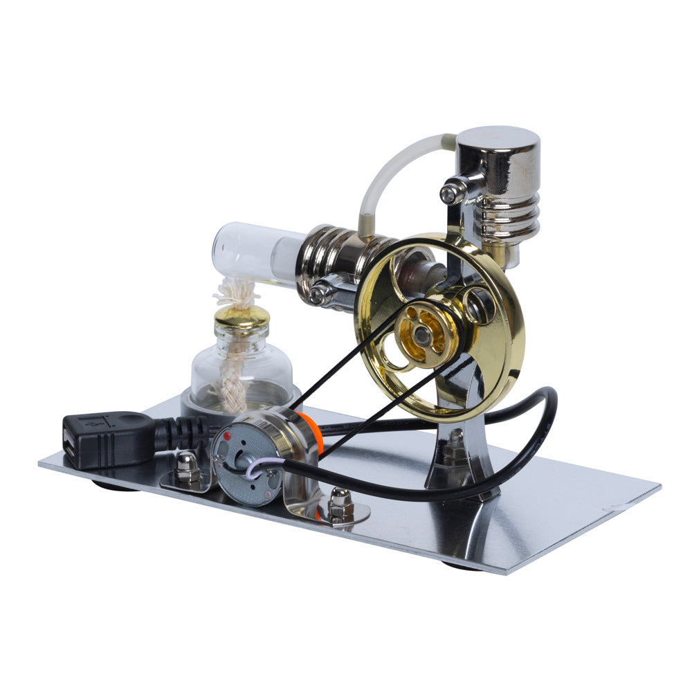 Stirling engine model, steam physics, science small production