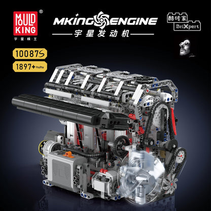 V8 engine engine model mechanical assembly building blocks