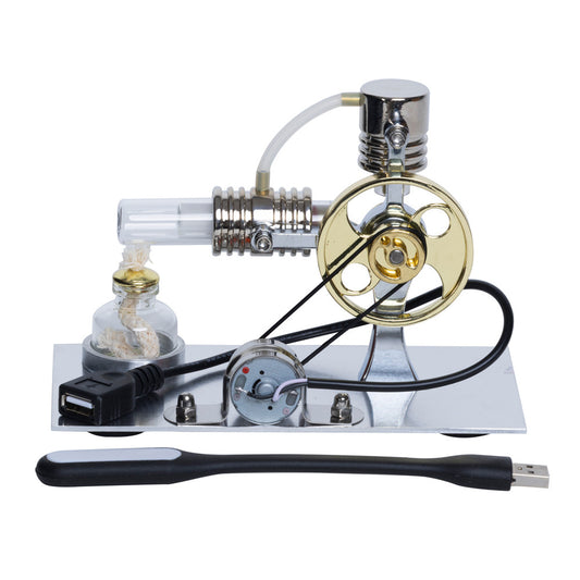 Stirling engine model, steam physics, science small production