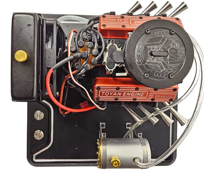 Tuoyang V8 engine all-metal mechanical assembly model fuel mini eight-cylinder engine, can run !